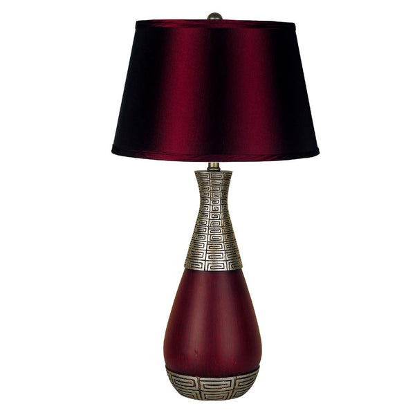 Contemporary Maroon Table Lamp