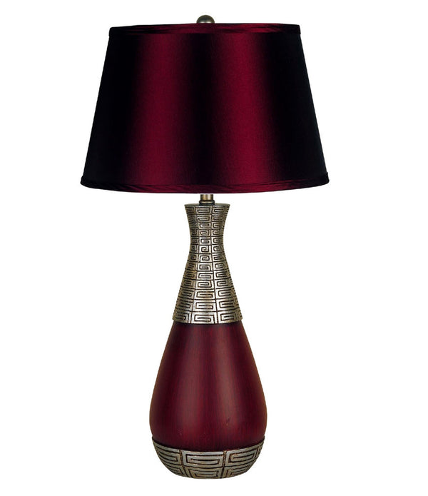 Contemporary Maroon Table Lamp