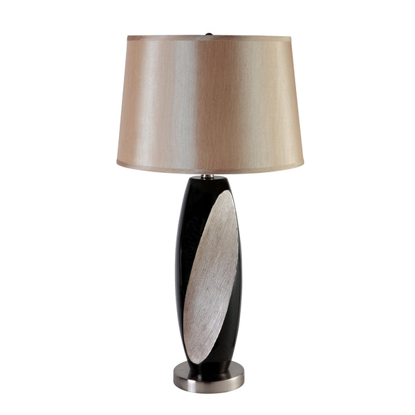 Narrow Black and Gold Table Lamp