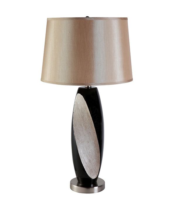 Narrow Black and Gold Table Lamp