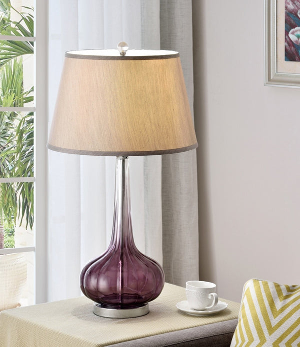 Purple Ombre Glass Goblet Table Lamp