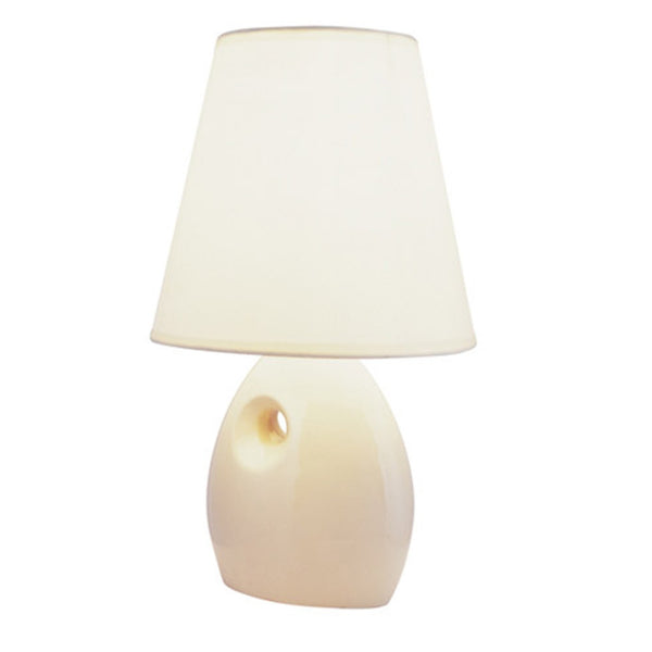 Contempo Contour Beige Ceramic Table Lamp