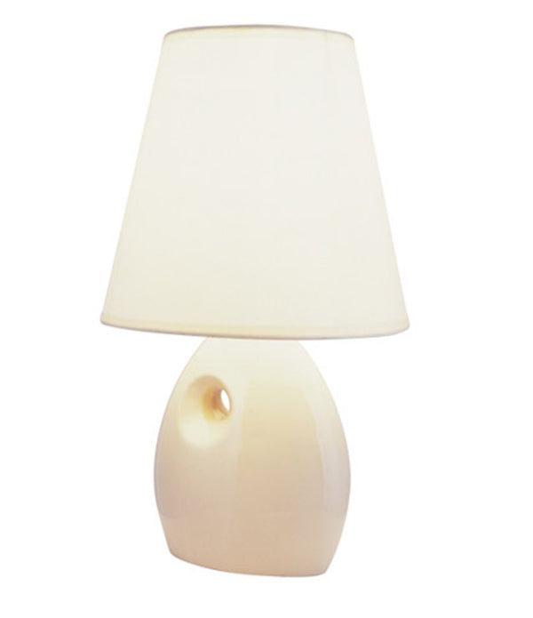 Contempo Contour Beige Ceramic Table Lamp