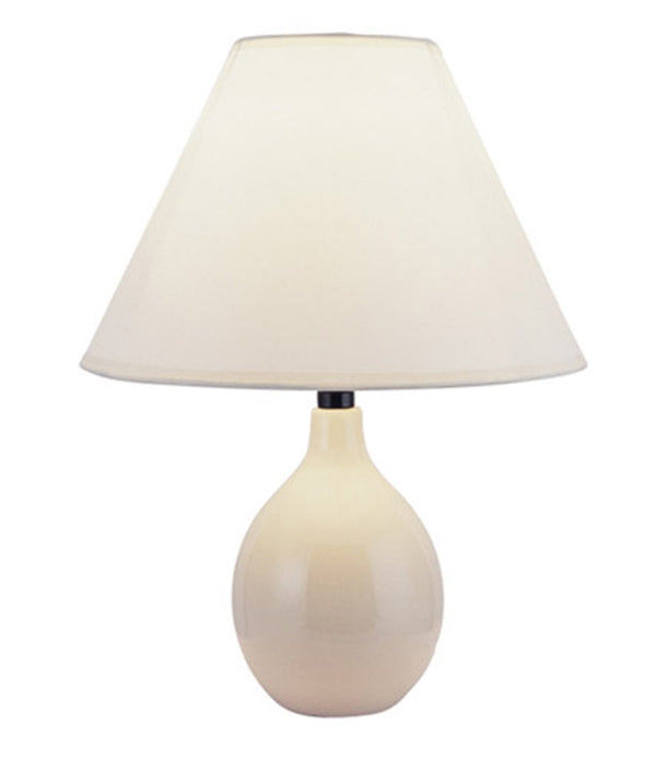 Contempo Bulb Beige Ceramic Table Lamp