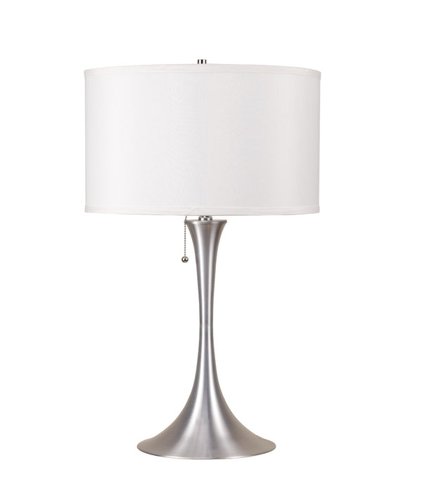 Minimalist Silver Metal Table Lamp