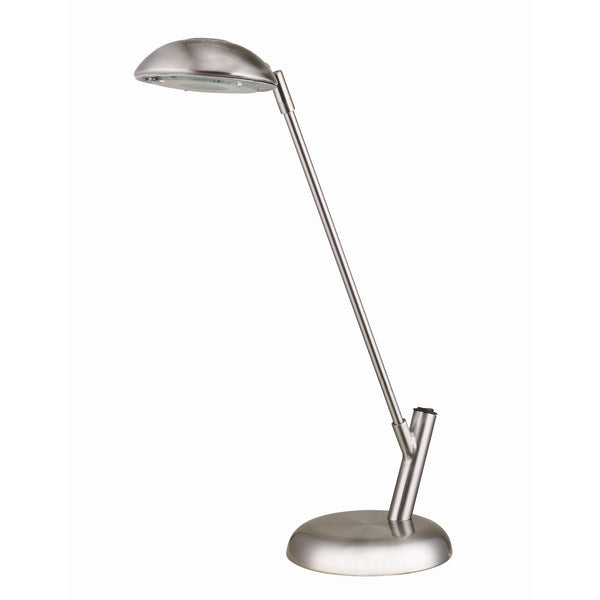 Minimalist Silver Swing Arm LED Table Lamp