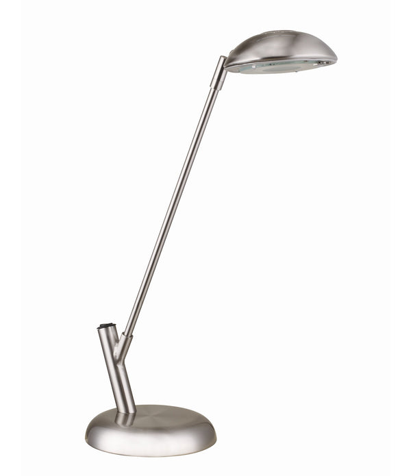 Minimalist Silver Swing Arm LED Table Lamp