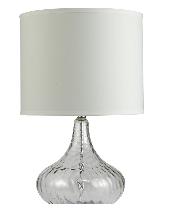 Clear Textured Glass Table Lamp