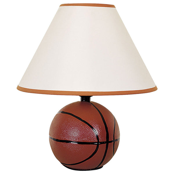 Basketball Shaped Table Lamp with White Shade