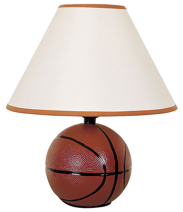 Basketball Shaped Table Lamp with White Shade