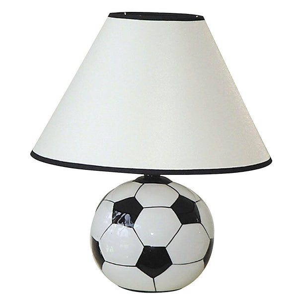 Soccer Shaped Table Lamp with White Shade