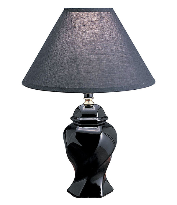 Black Urn Shaped Table Lamp