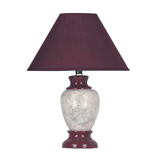 Magenta Marbled Ceramic Table Lamp