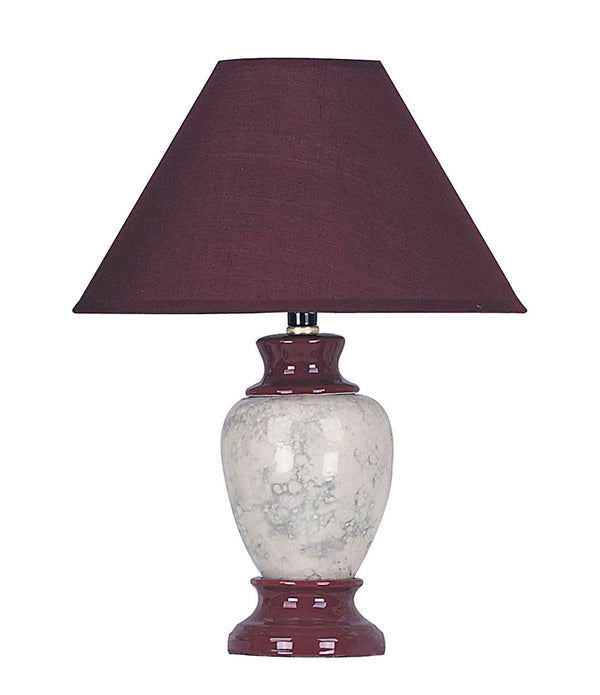 Magenta Marbled Ceramic Table Lamp