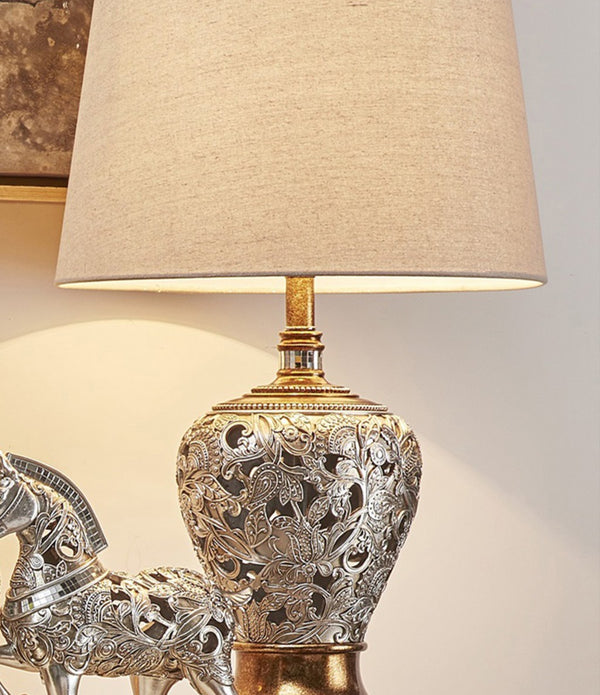 Primo Tall Silver and Gold Table Lamp