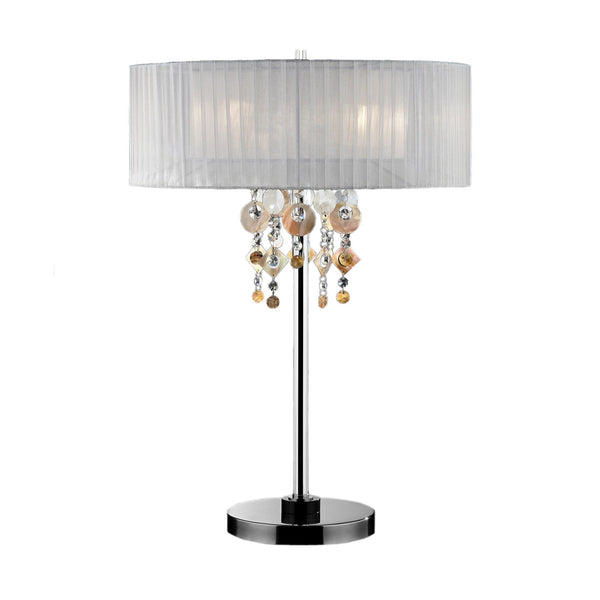 Jewel Silver Table Lamp with Crystal Accents