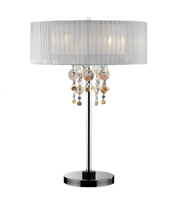 Jewel Silver Table Lamp with Crystal Accents