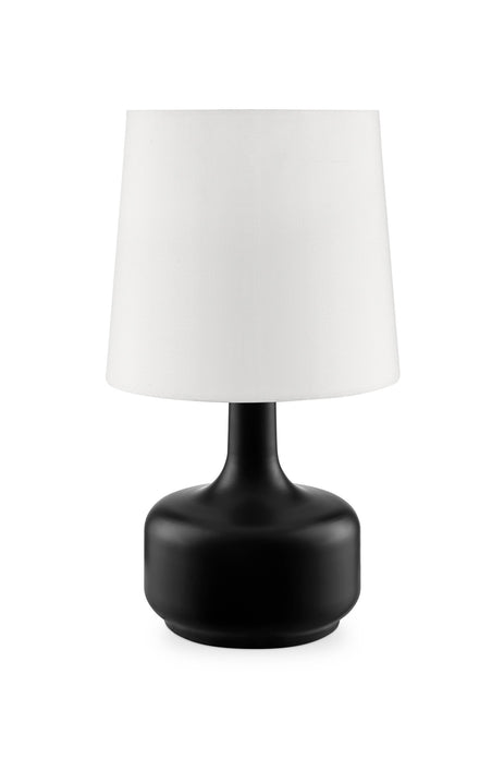 Modern Matte Black Table Lamp with Touch Switch