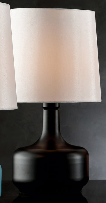 Modern Matte Black Table Lamp with Touch Switch