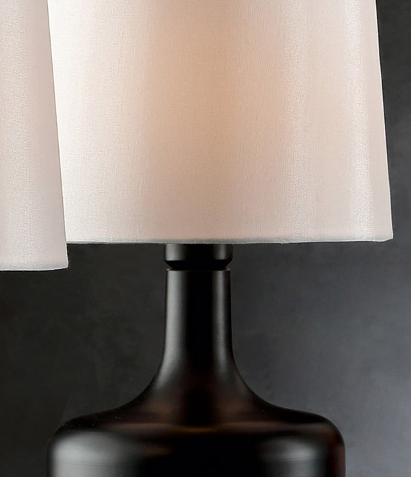 Modern Matte Black Table Lamp with Touch Switch