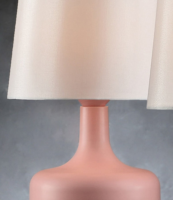 Modern Soft Pink Table Lamp with Touch Switch