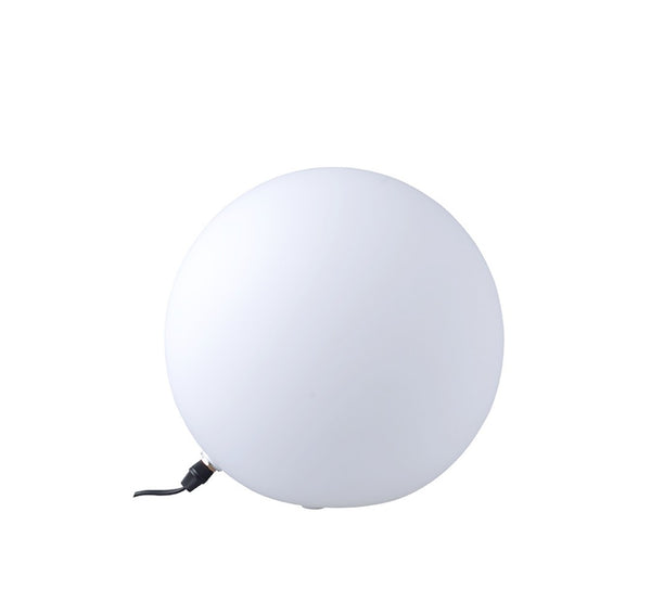 XL White Glass Globe Table Lamp