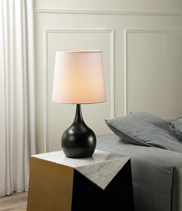 Minimalist Black Table Lamp with Touch Switch