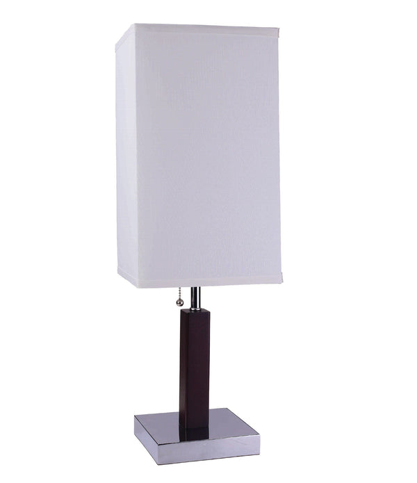 Minimalist White and Brown Tall Table Lamp