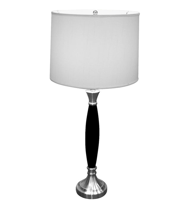 Silver and Black Metal Table Lamp