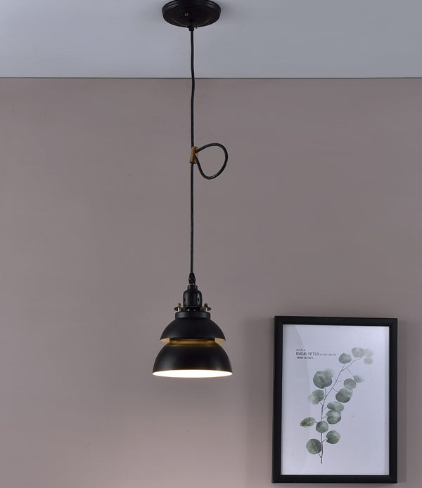 Industrial Two Tier Black Metal Hanging Light