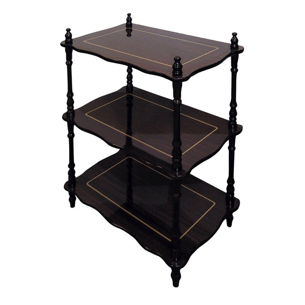 Cherry Finish Three Tier Standing Shelf