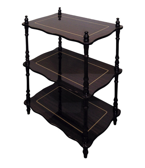 Cherry Finish Three Tier Standing Shelf