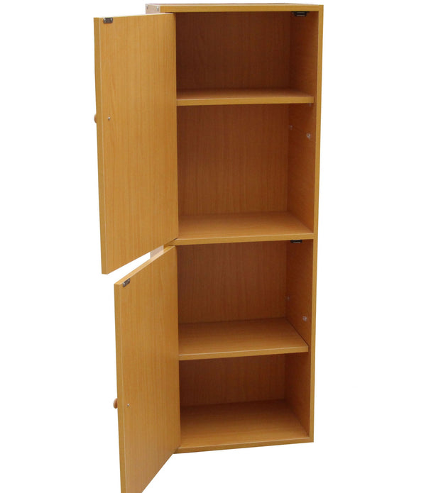 Standard Natural Two Door Verticle Adjustable Book Shelf