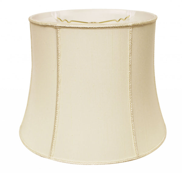 14" Ivory Slanted Girdle Shantung Lampshade