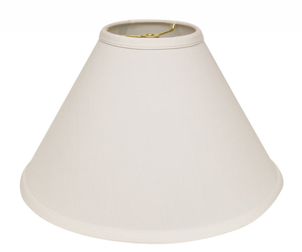 15" White Deep Cone Slanted No Slub Lampshade