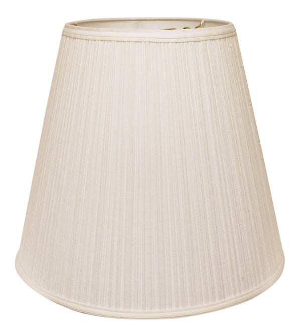 16" White Deep Empire Broadcloth Lampshade