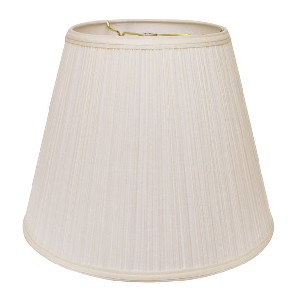 14" White Empire Deep Slanted Broadcloth Lampshade