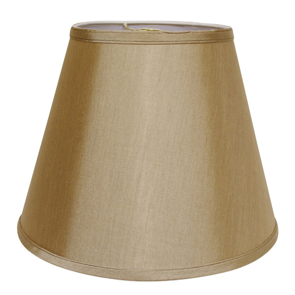 14" Pale Brown Empire Deep Slanted No Slub Lampshade