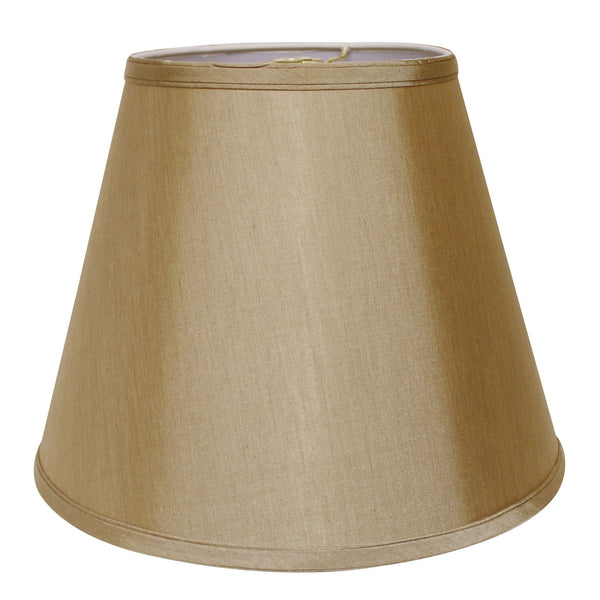 14" Pale Brown Empire Deep Slanted No Slub Lampshade