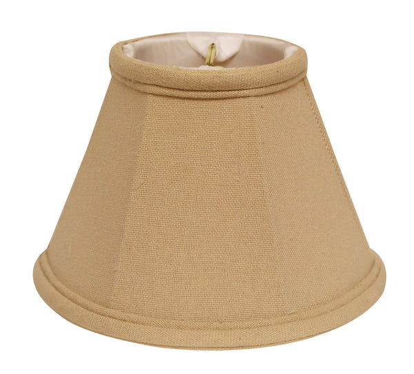 6" Parchment Biege Premium Set of 6 Chandelier Linen Lampshades