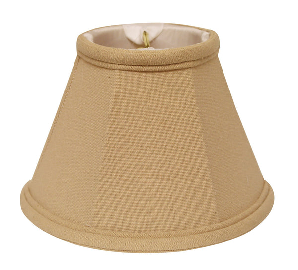 6" Parchment Biege Premium Set of 6 Chandelier Linen Lampshades