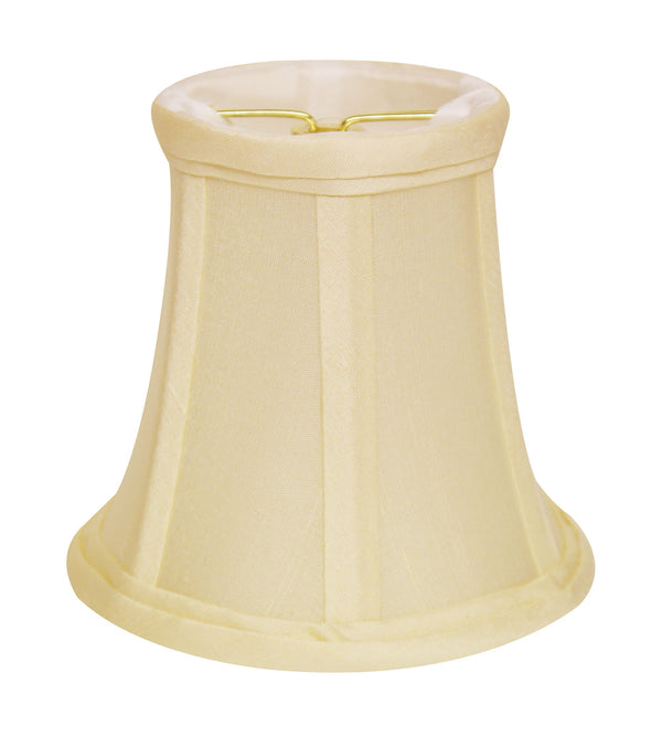 5" Ivory Slanted Set of 6 Chandelier Dupioni Lampshades