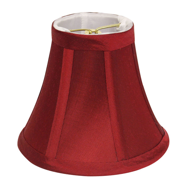 5" Crimson Slanted Set of 6 Chandelier Dupioni Lampshades