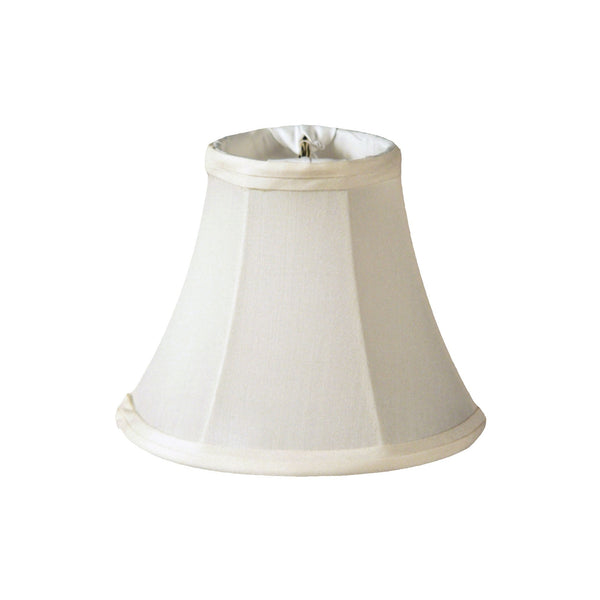 5" Ivory Set of 6 Slanted Chandelier Pongee Silk Lampshades