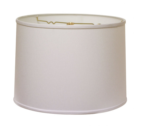 14" White Throwback Drum No Slub Lampshade