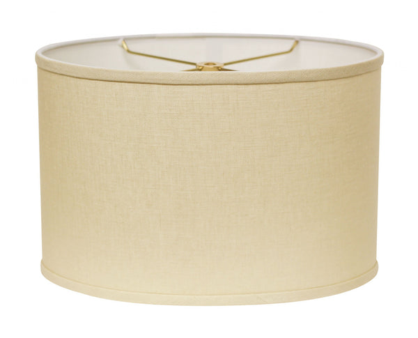 12" Parchment Biege Throwback Oval Linen Lampshade