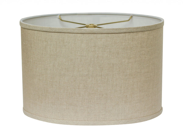 14" Dark Wheat Throwback Oval Linen Lampshade