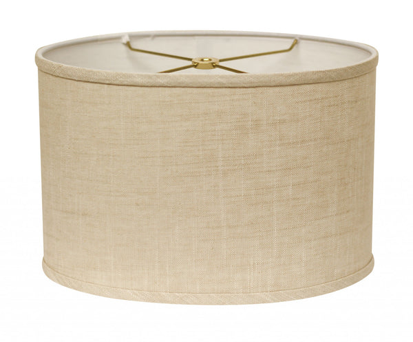 18" Light Wheat Throwback Oval Linen Lampshade