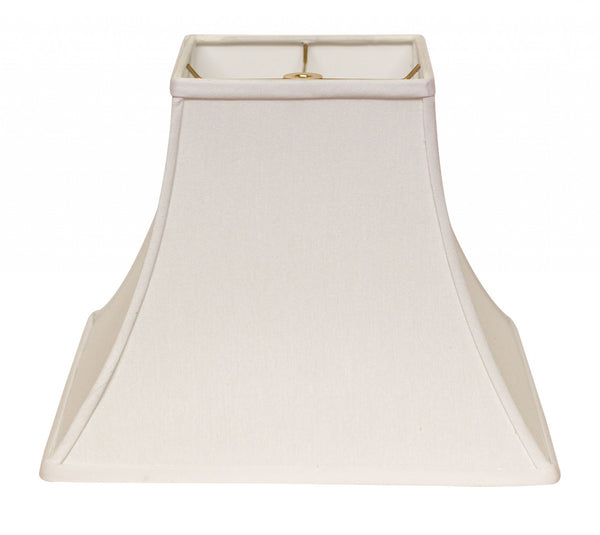 10" White Premium Square Bell Slanted No Slub Lampshade