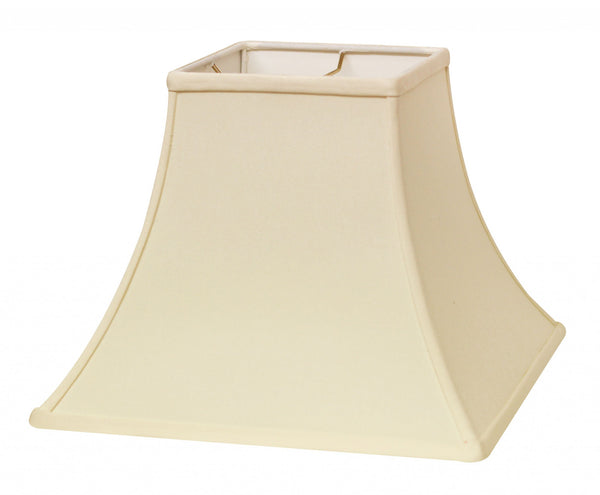 12" Ivory Premium Square Bell Slanted No Slub Lampshade